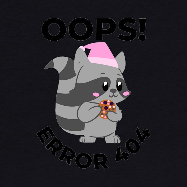 Oops error 404 raccoon - Computer by LukjanovArt